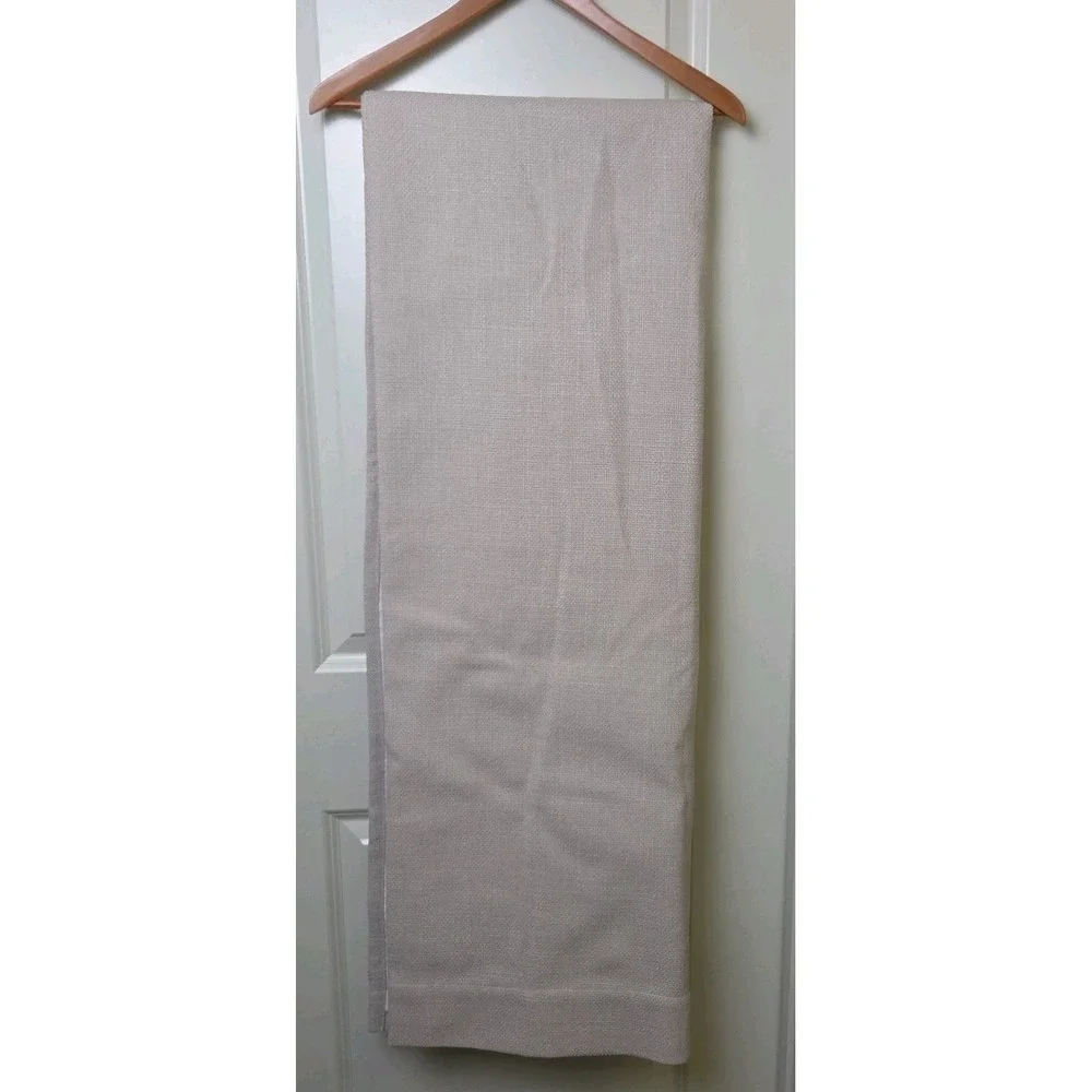 2 Ballard Designs Textured Linen Blend Lined Drapery Curtain‎ Panels Ivory 53x84